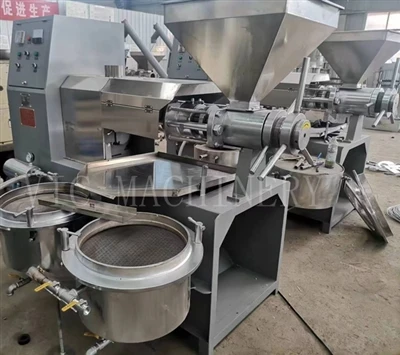 2 Ansanm 6yl -120 t konbine lwil oliv fè machin yo pare pou anbake